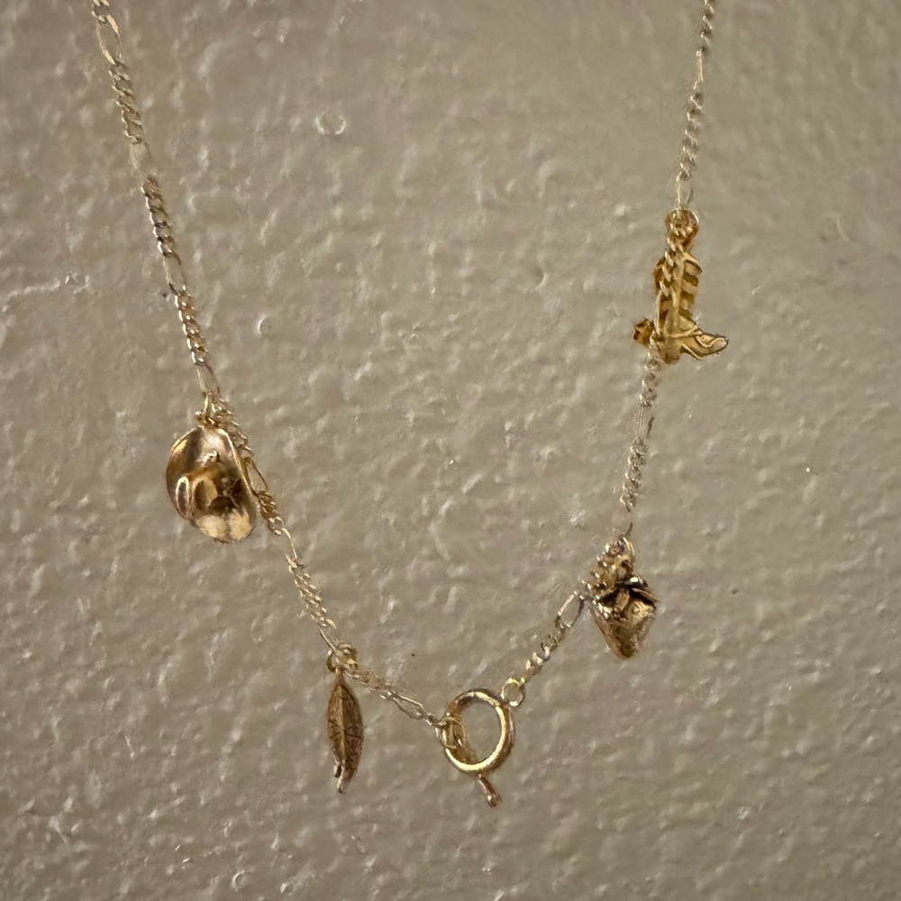 Gold filled charm necklace